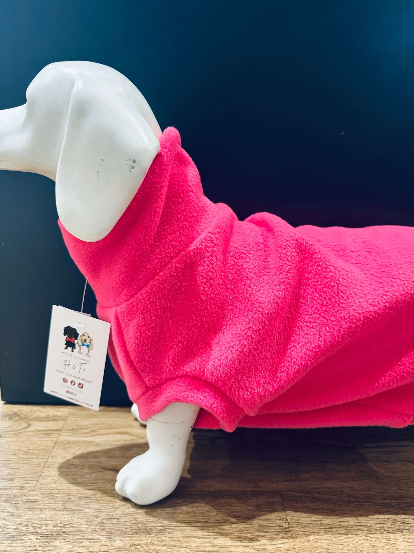 Hugo & Ted Standard Dog Fleece Hot Pink (S)