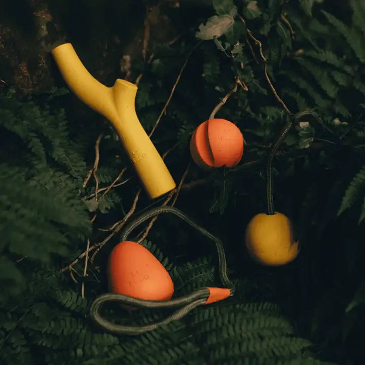 Beco Natural Rubber Slinger Ball Yellow