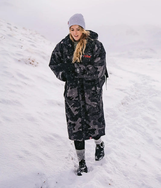 dryrobe Advance Long Sleeve  Black Camo Black Small
