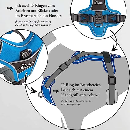 Hunter Harness Divo 34-47/XS Nylon/Polyester violet/grey
