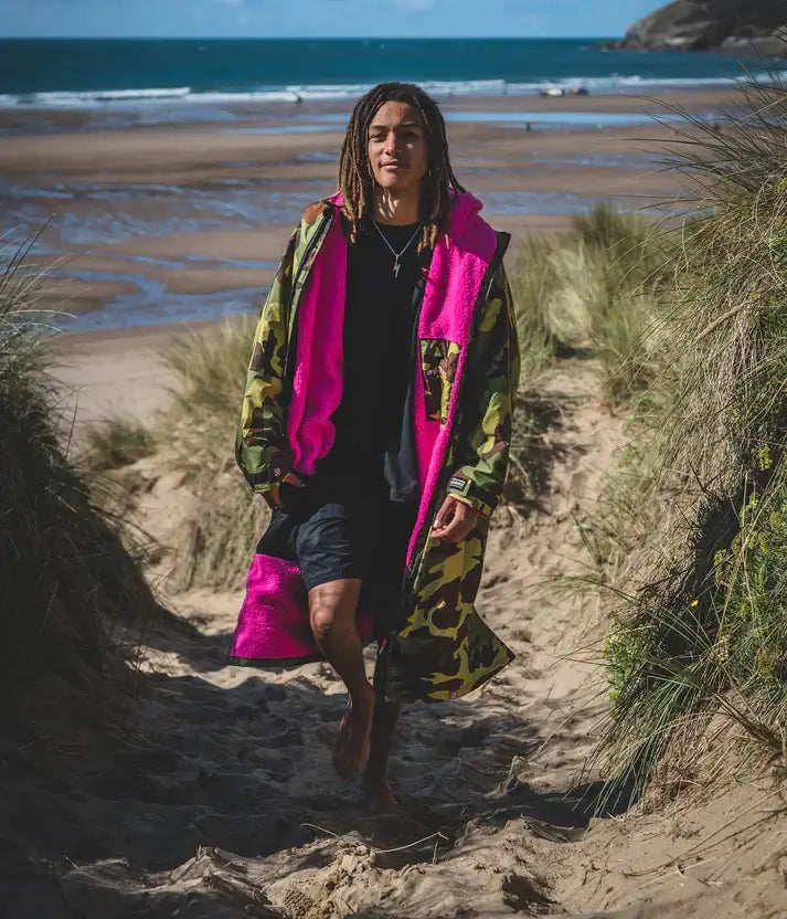 dryrobe Advance Long Sleeve Camouflage Pink Medium
