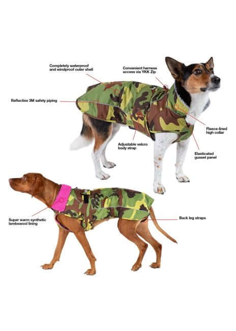 DryRobe Dog Green Camo Grey Large