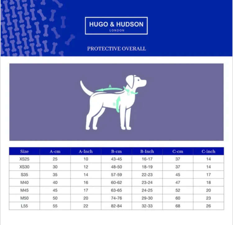 Hugo & Hudson Protective Dog Overalls S35