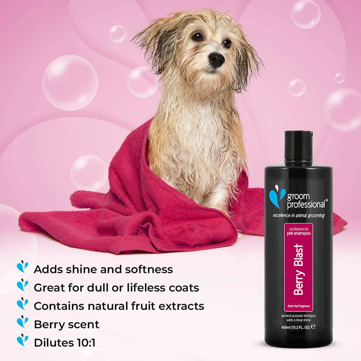 Groom Professional Berry Blast Shampoo 450ml