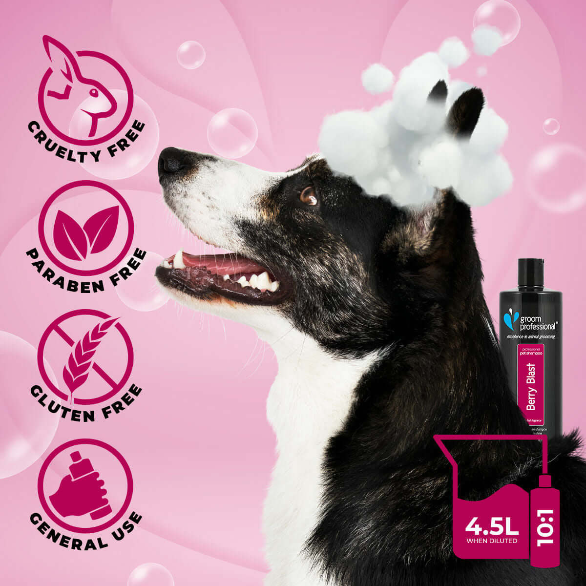 Groom Professional Berry Blast Shampoo 450ml