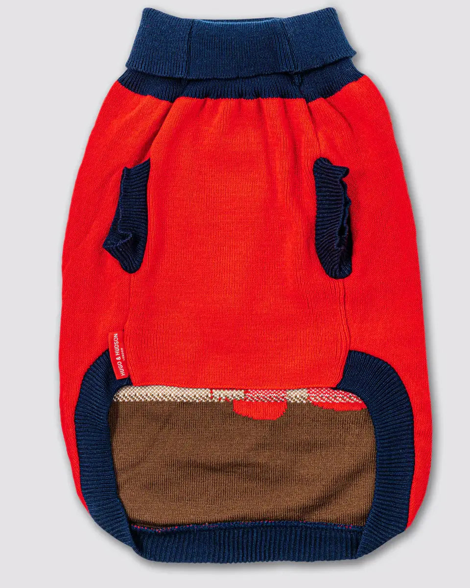 Hugo & Hudson Red Reindeer Chrismas Dog Jumper S
