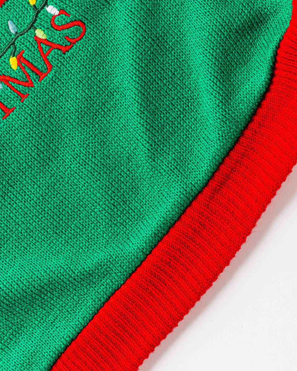 Hugo & Hudson Green Santa Sleigh Christmas Jumper S