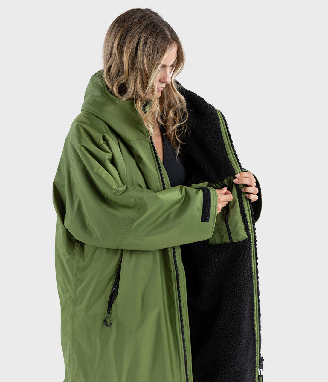 dryrobe Advance Long Sleeve Green Black Medium