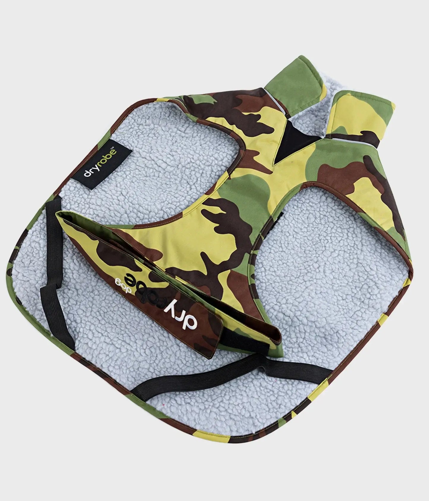 DryRobe Dog Green Camo Grey Large