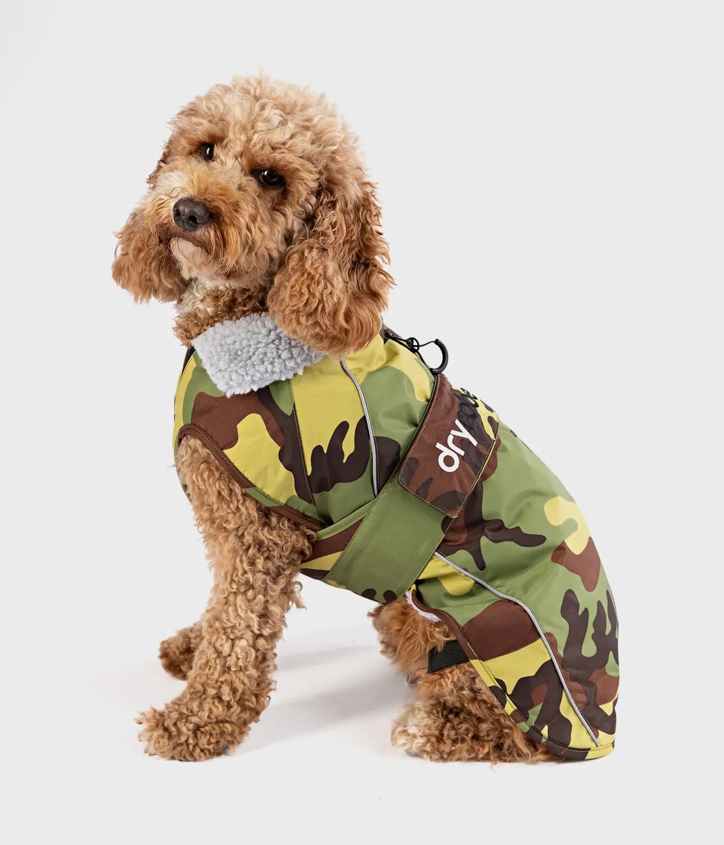 dryrobe Dog Robe Green Camo Grey M