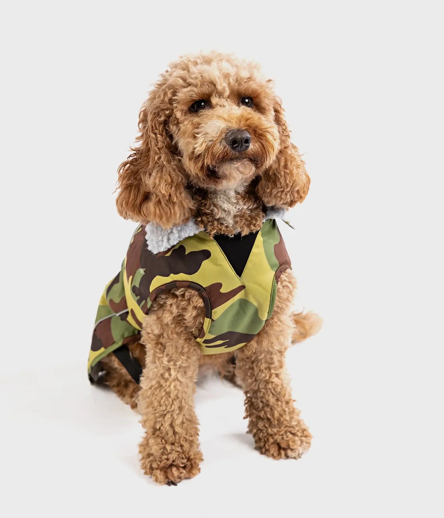 DryRobe Dog Green Camo Grey XS