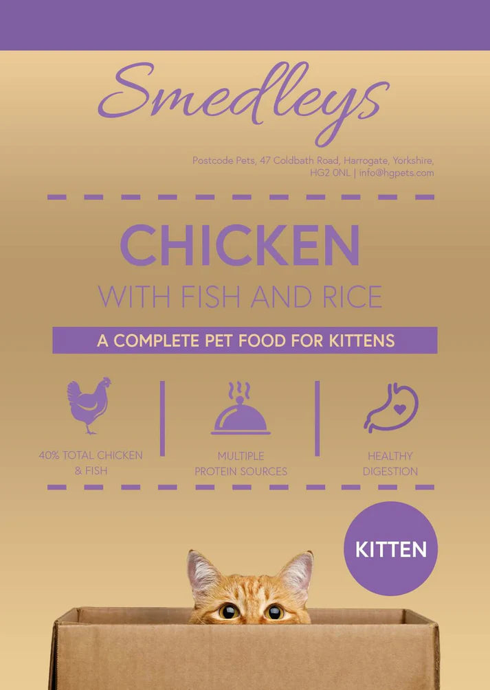 Smedleys Chicken Fish & Rice Kitten Food 6kg