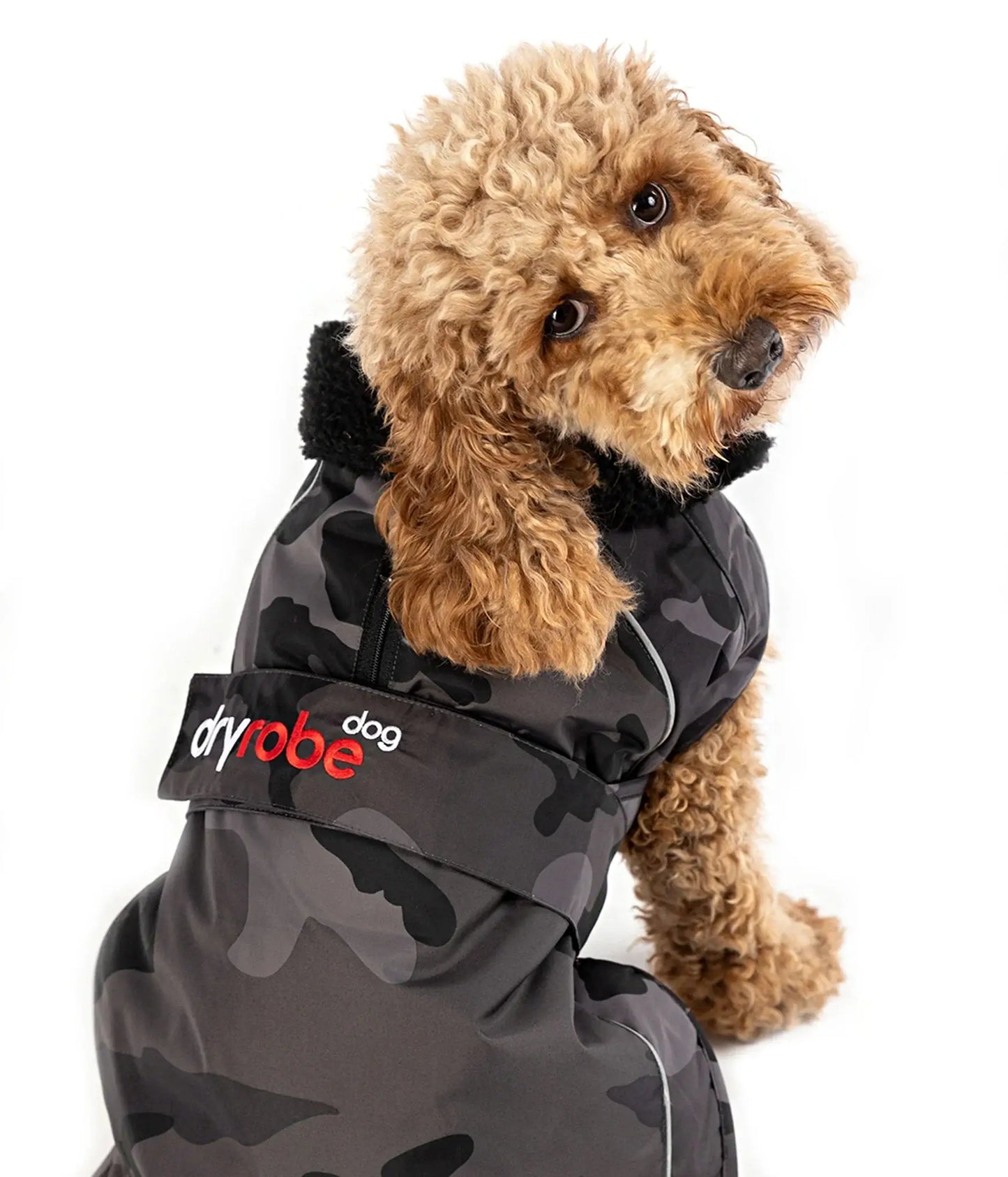 dryrobe Dog Robe Camo Black Black L