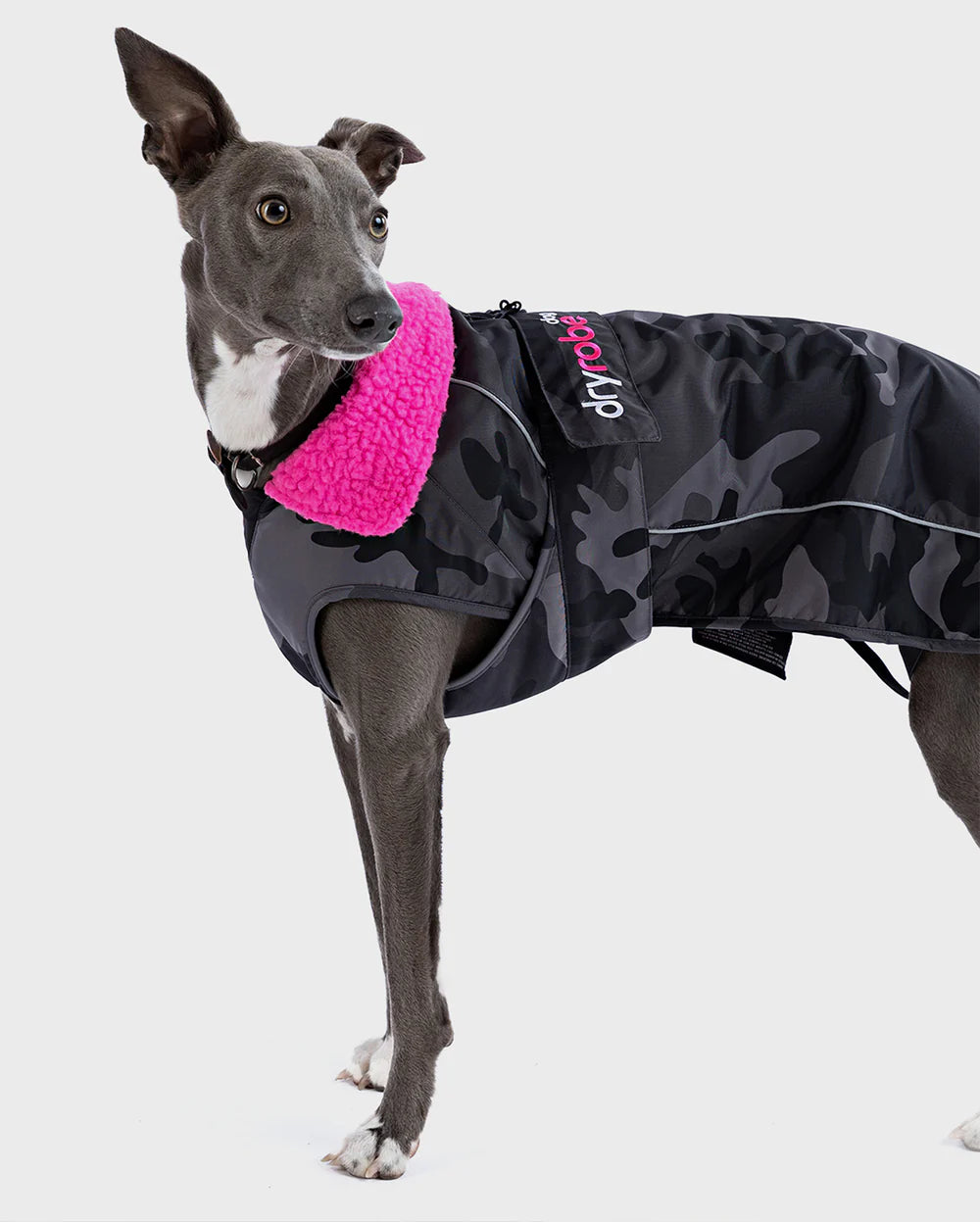 dryrobe Dog Black Camo Pink (XS)