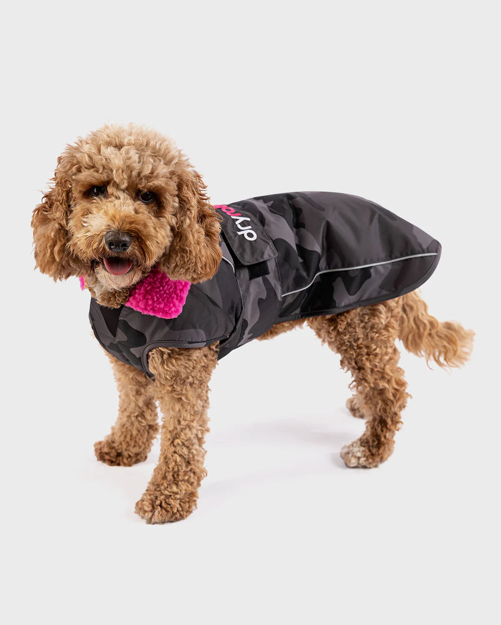 dryrobe Dog Black Camo Pink (XS)