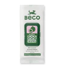 Beco Bamboo Dog Wipes - Coconut  White