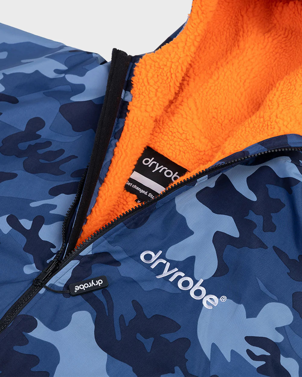 dryrobe Advanced Long Sleeve Blue Camo Orange Small