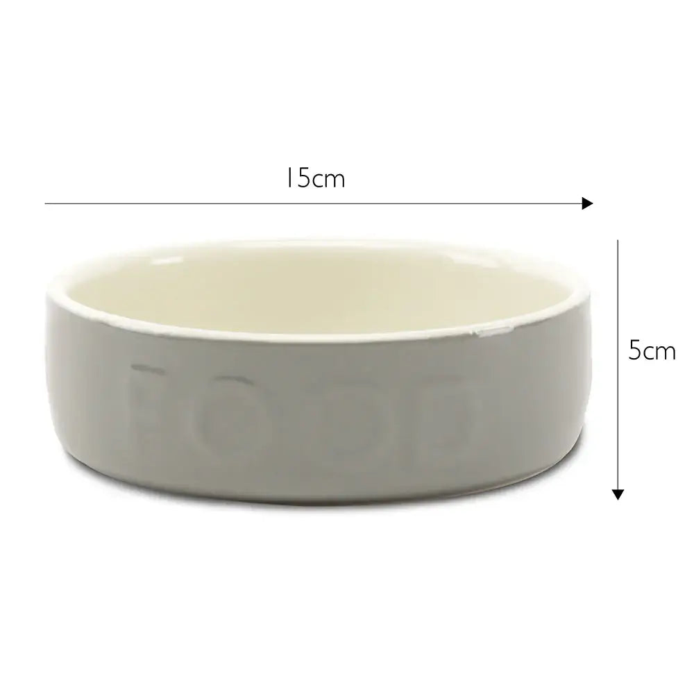 Scruffs Classic Food Bowl - 15cm Grey
