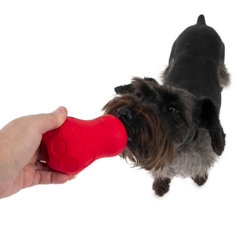 JW Tumble Teez Treat Toy Medium Red