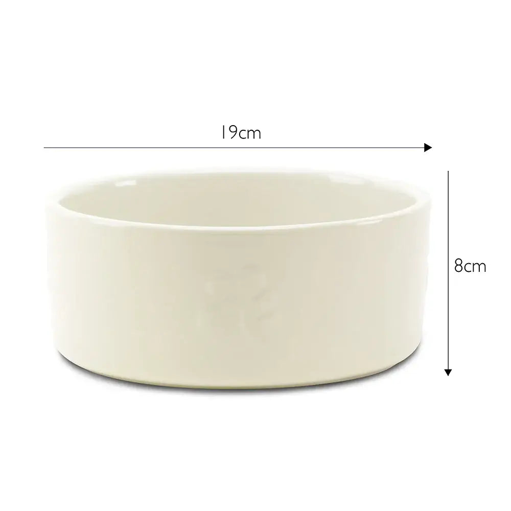 Scruffs Icon Food Bowl - 19cm Cream
