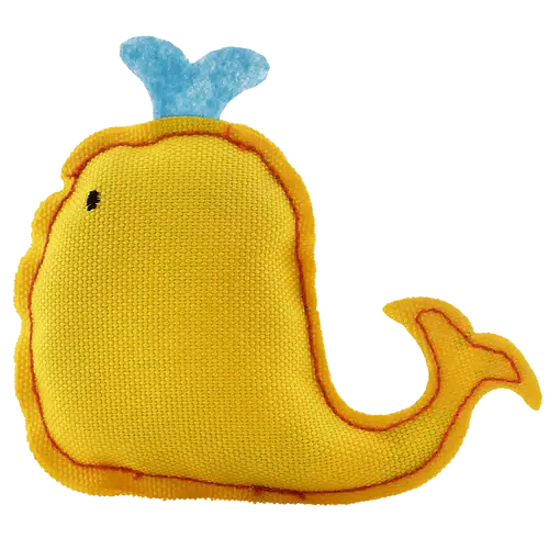 Beco Catnip Toy - Whale Yellow - Cat Toy