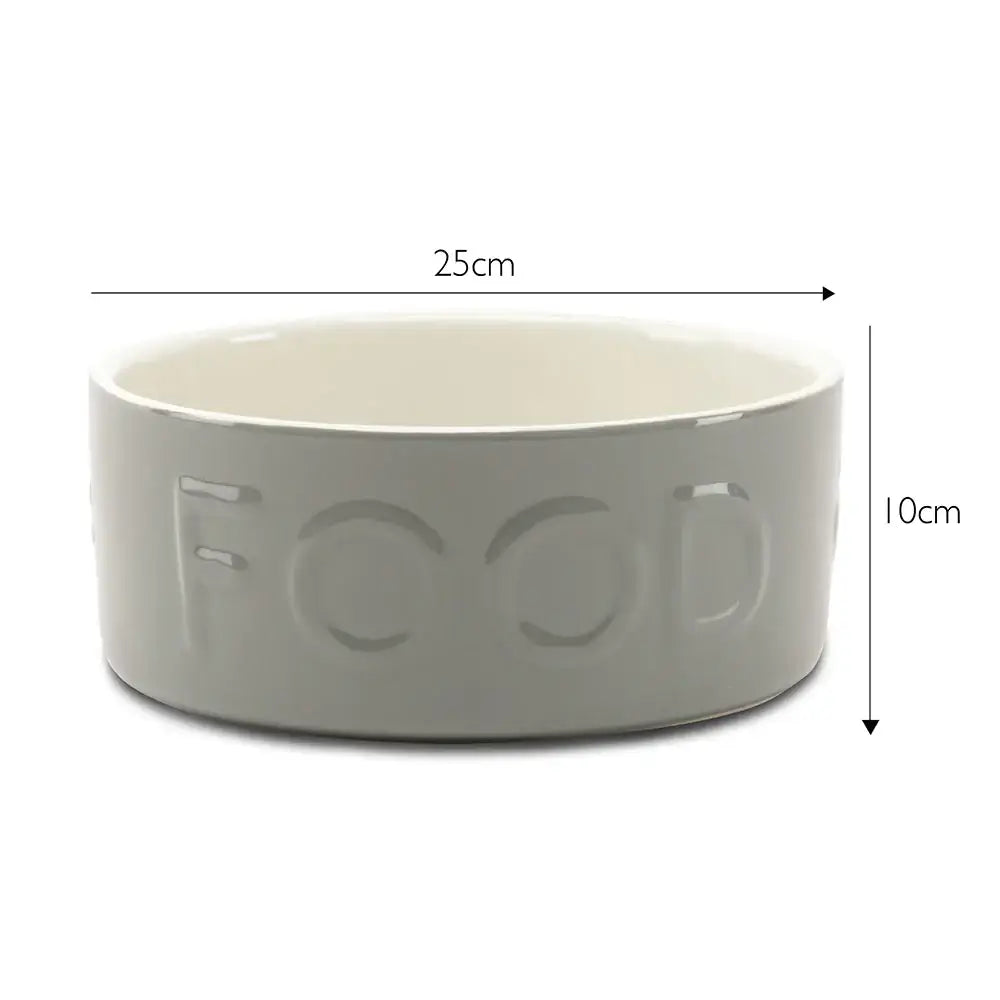 Scruffs Classic Food Bowl - 25cm Grey