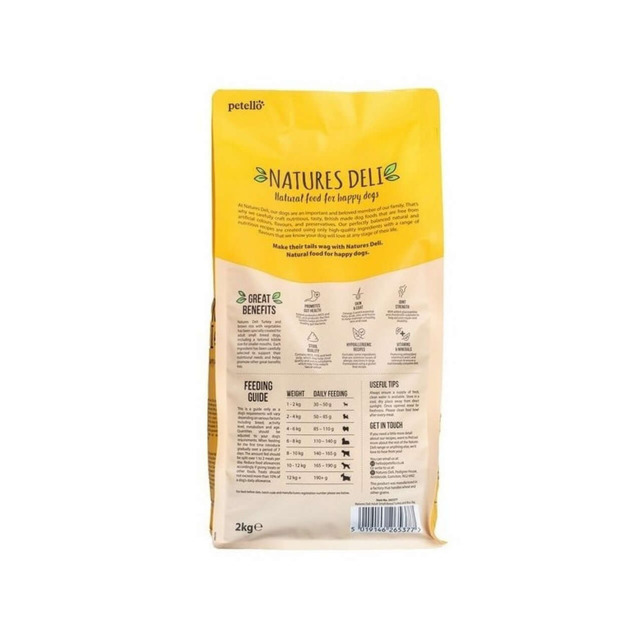 Natures Deli Adult Small Breed Turkey and Rice 2kg