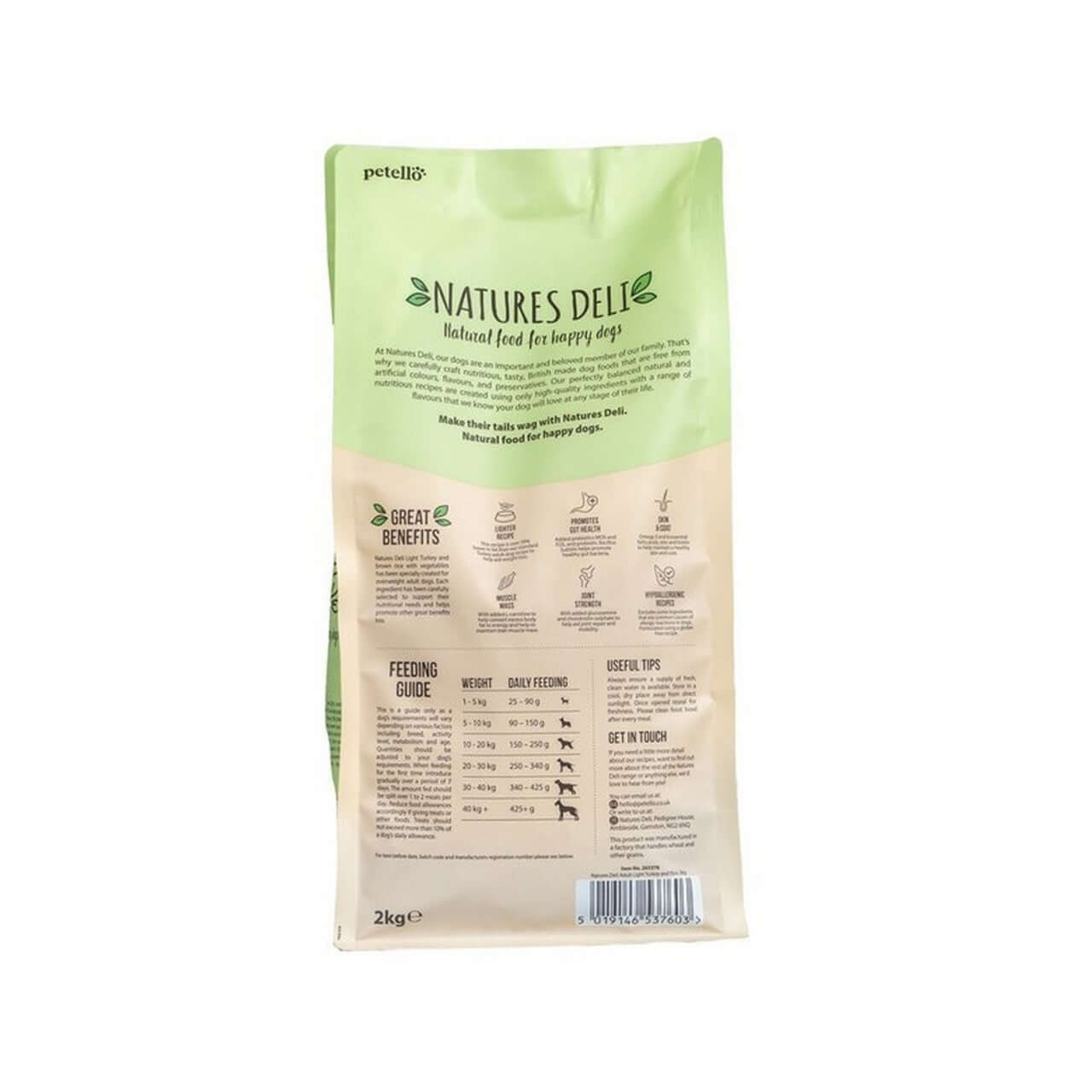Natures Deli Adult Light Turkey and Rice 2kg