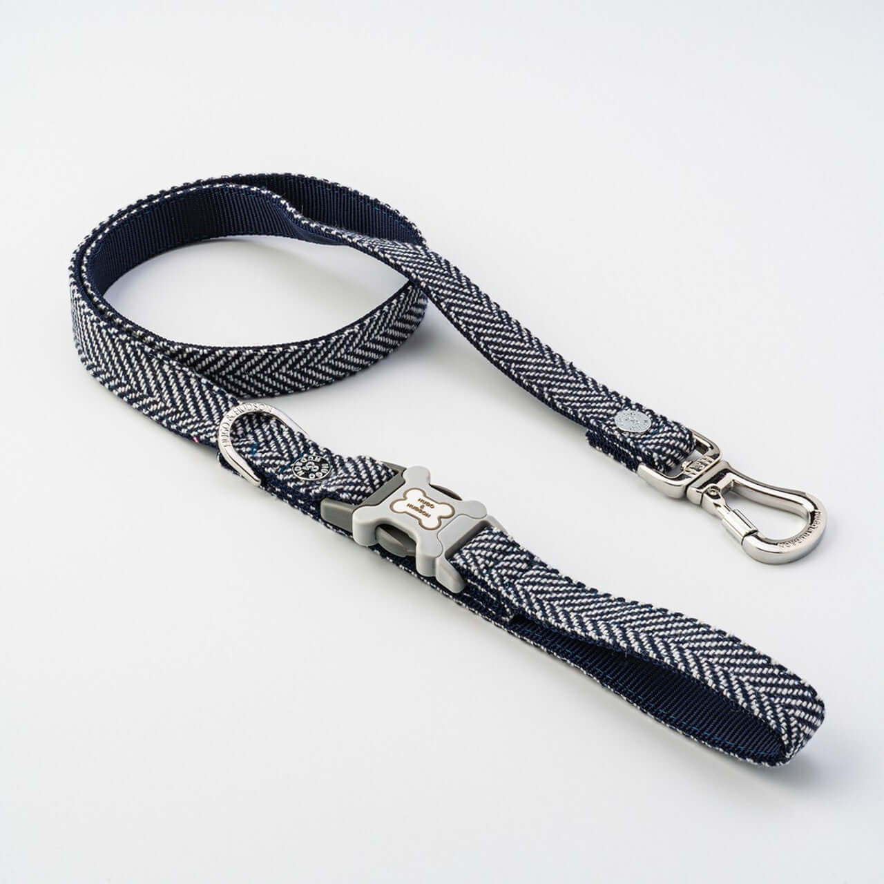 Hugo & Hudson Extra Small/Small Navy Herringbone Lead
