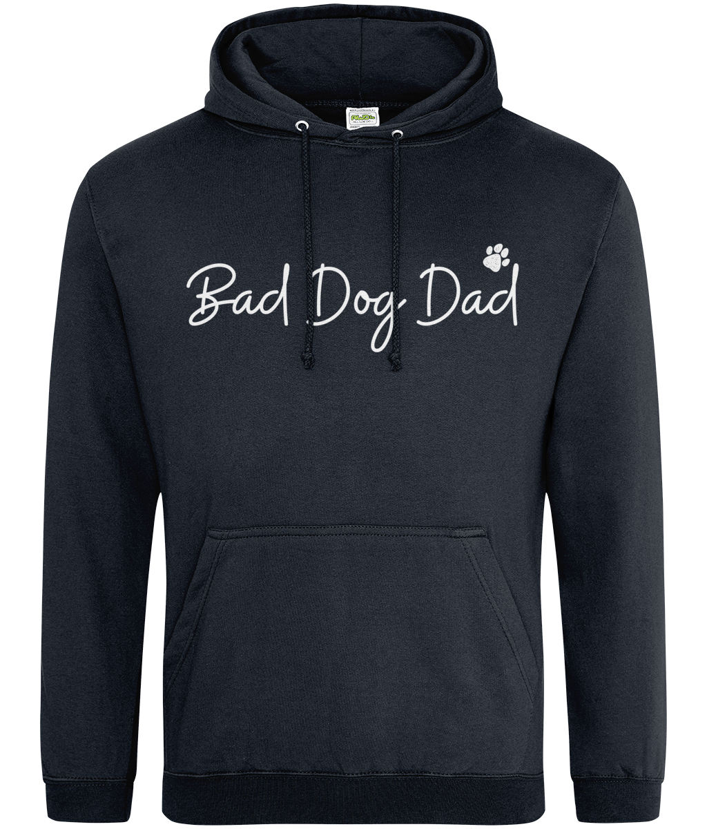 Bad Dog Dad Hoodie- White Text