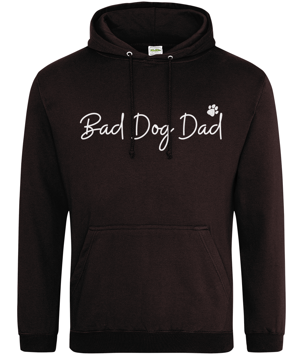 Bad Dog Dad Hoodie- White Text