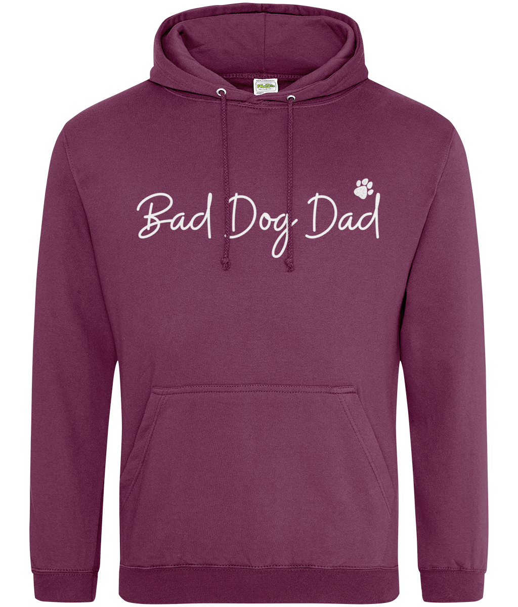 Bad Dog Dad Hoodie- White Text