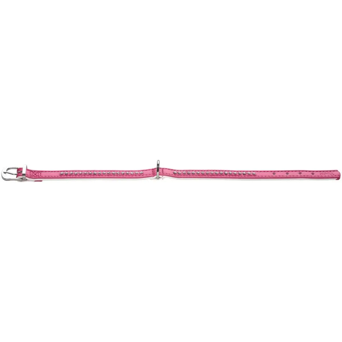 Collar Modern Art Luxus 27/XXS-XS Artificial leather pink/white