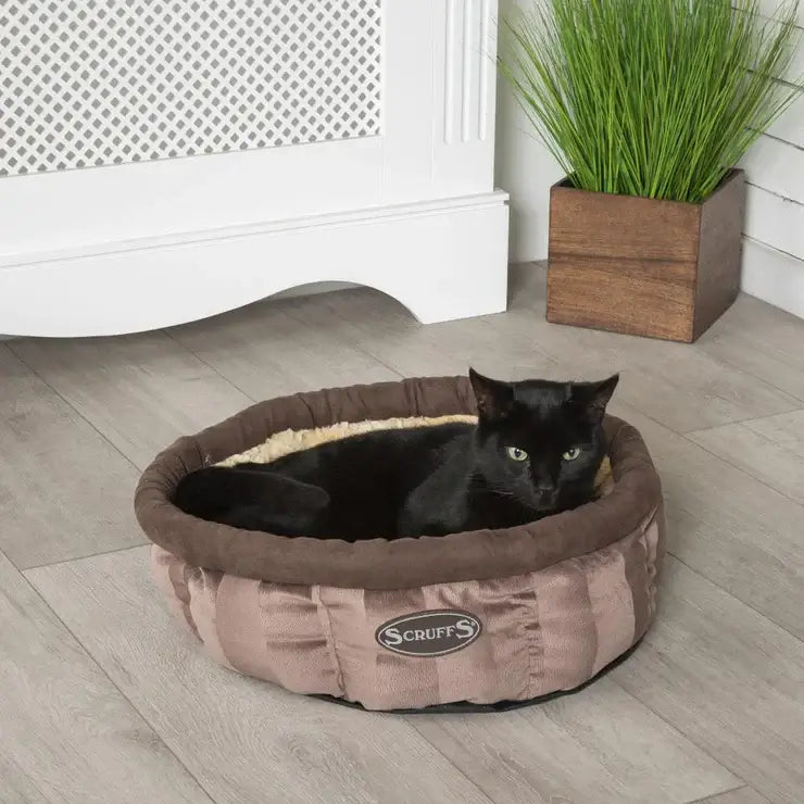 Scruffs AristoCat Ring Bed Assorted - Black, Brown, Tan