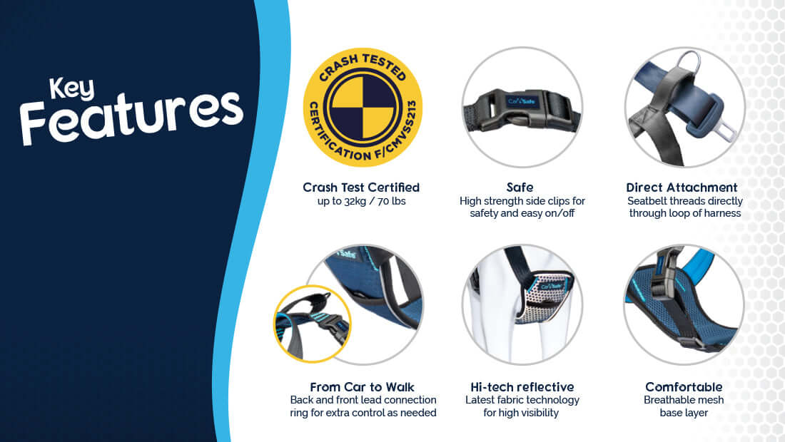 CarSafe Crash Tested Dog Harness (XS)