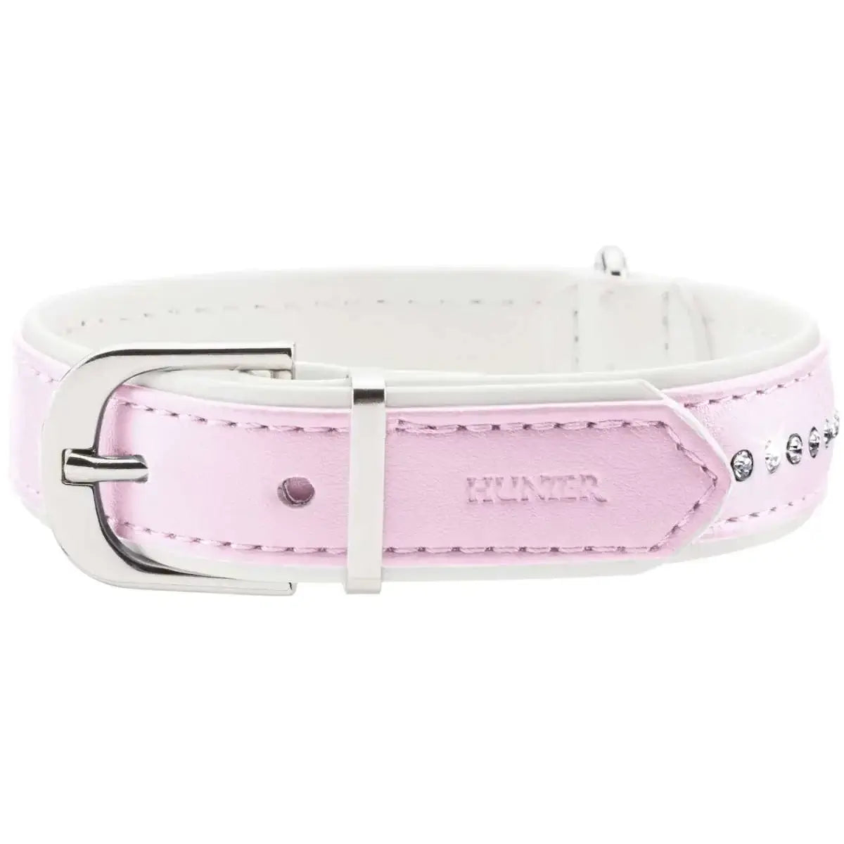 Collar Modern Art Luxus 27/XXS-XS Artificial leather lightpink/white