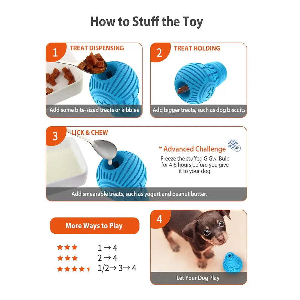 GiGwi Bulb Chew Toy - Small Blue