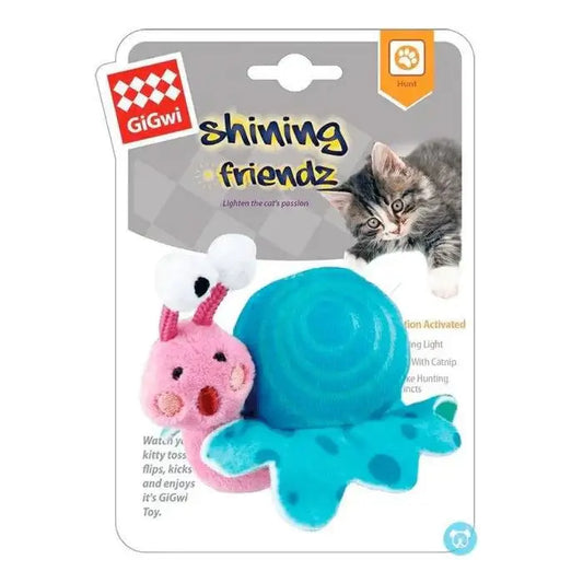 GiGwi Catnip Snail with LED Light Blue/Pink
