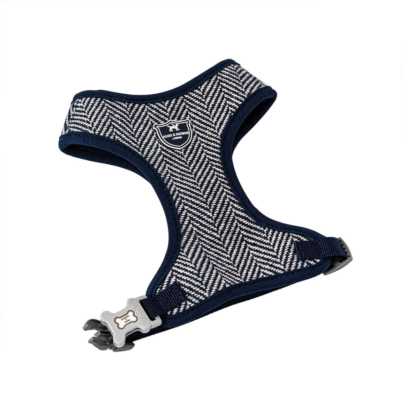 Hugo & Hudson Medium Navy Herringbone Harness