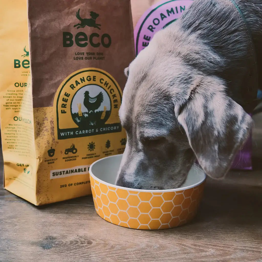 Beco Printed Bamboo Bowl - Large Honeycomb