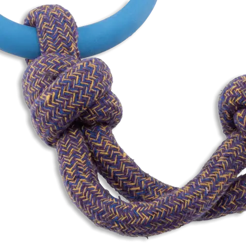 Beco Natural Rubber Hoop on Rope - Blue (Small)