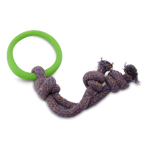 Beco Natural Rubber Hoop on Rope - Green (Small)