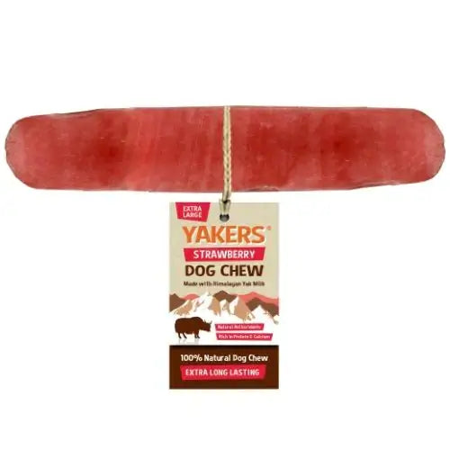 Yakers Strawberry Dog Chew Extra Large XL