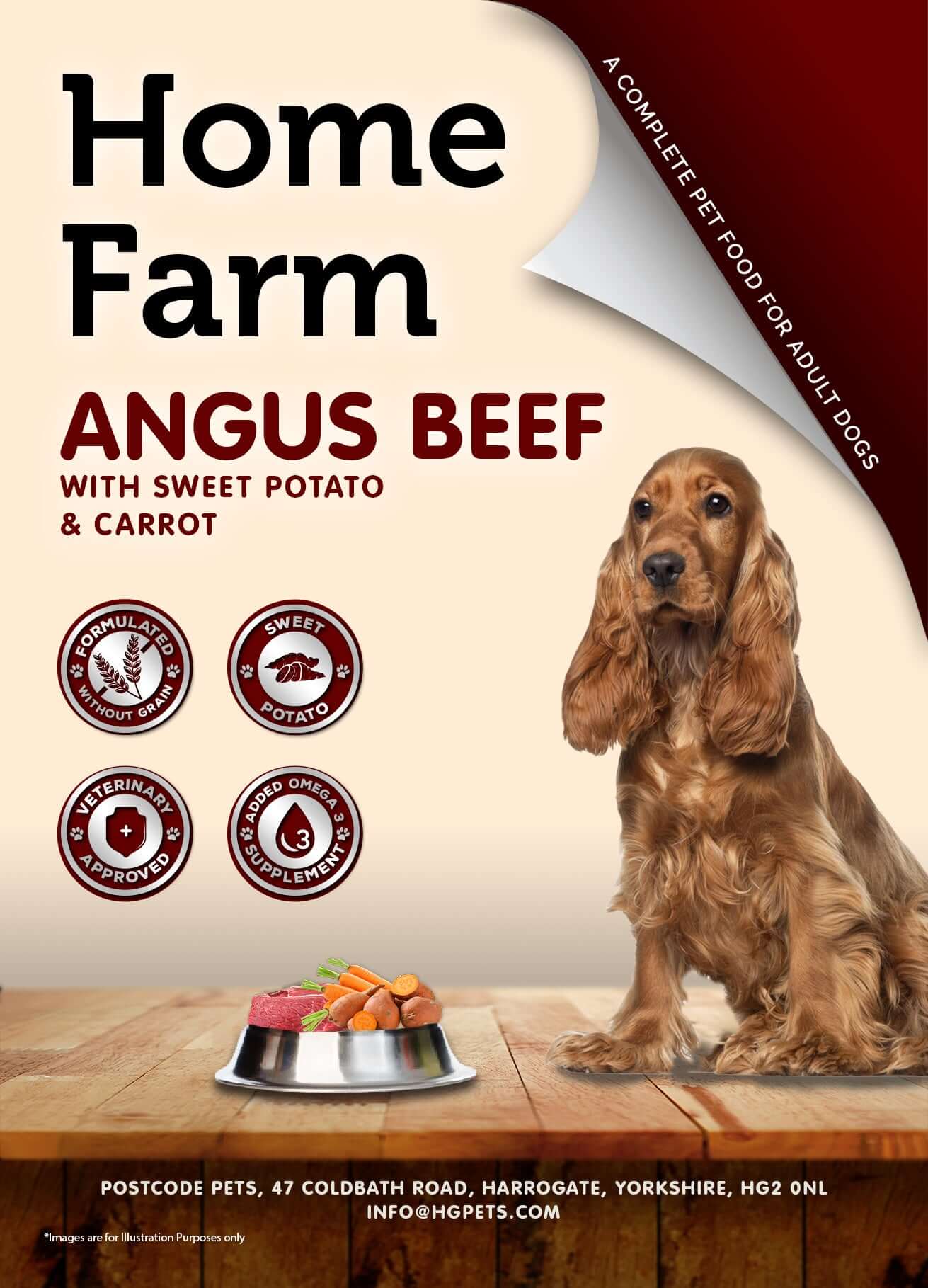 Home Farm Angus Beef Dog Food 2kg Grain Free HG PETS