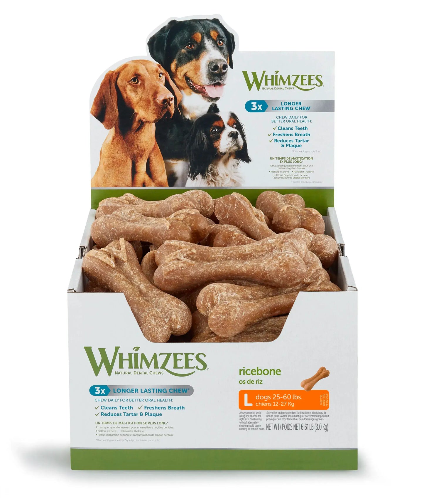 Whimzees Rice Bone Large