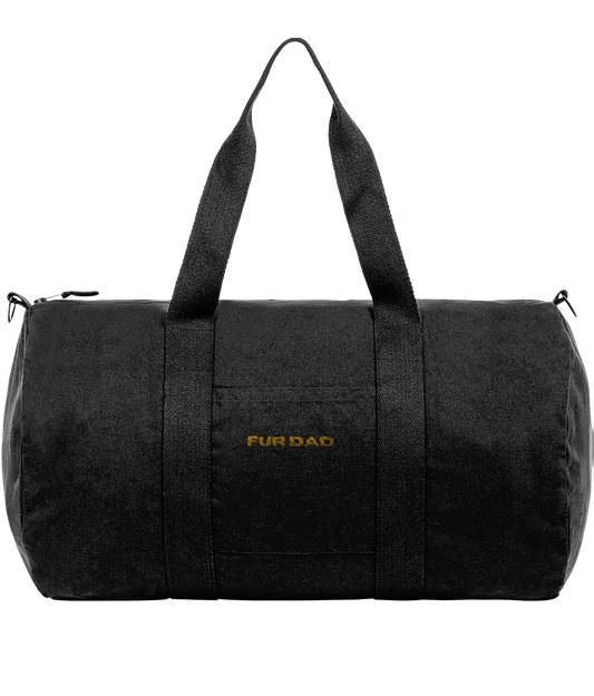 Duffle Bag | Embroidered FUR DAD YELLOW TEXT