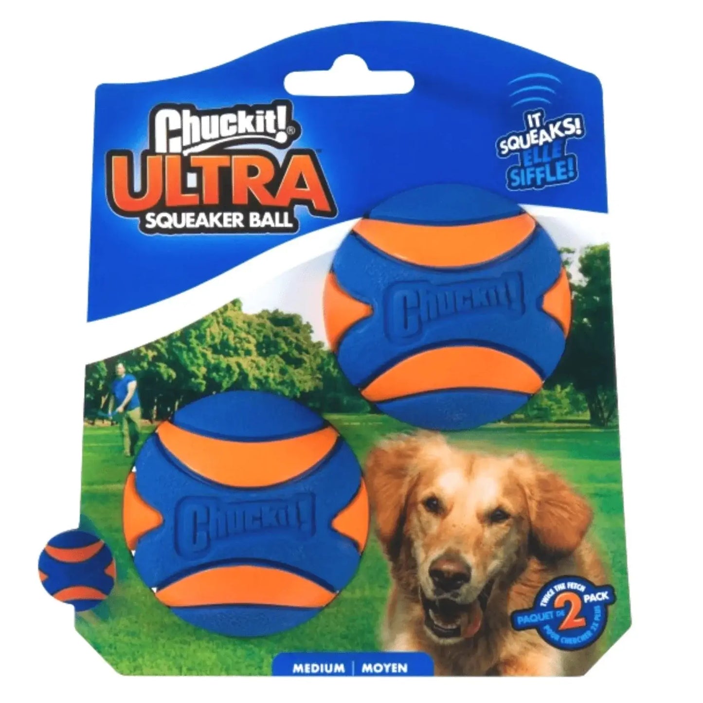 Chuckit! Ultra Squeaker Ball Medium (2 Pack)