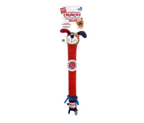 GiGwi Crunchy Neck 'Plush Friendz' Dog-S with bone & squeaker