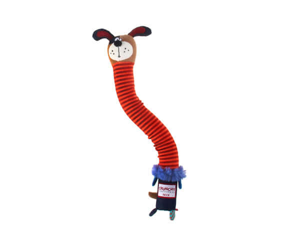 GiGwi Crunchy Neck 'Plush Friendz' Dog-S with bone & squeaker