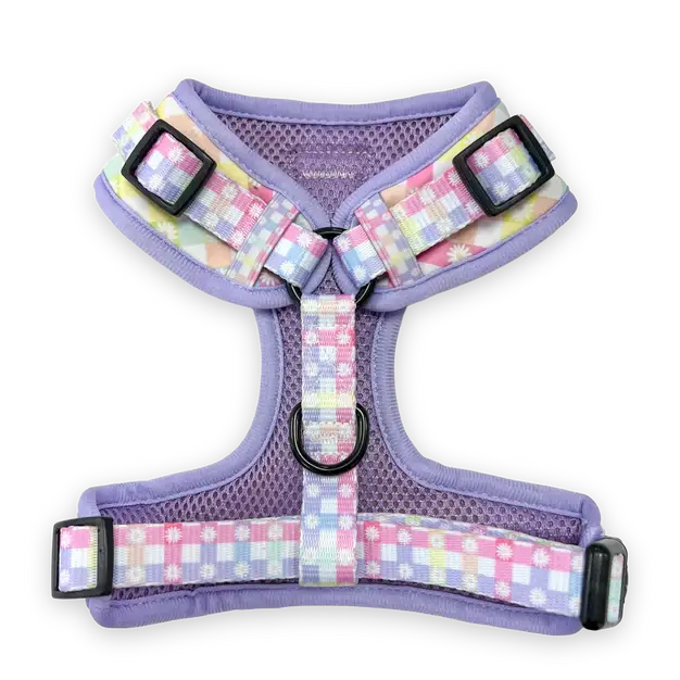 Pawsome Paws Boutique Pastel Plaid Adjustable Harness (M)